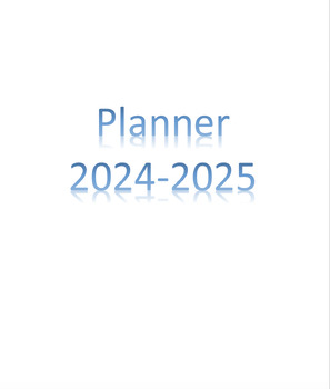 Preview of Planner 2024-2025