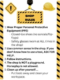 Shop Safety Rules Poster
