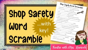 Preview of Shop Safety Word Scramble