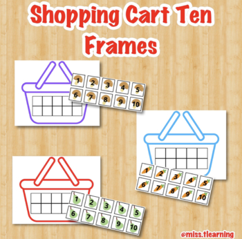 Preview of Shopping Cart Ten Frames