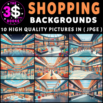Preview of Shopping Center Backgrounds – 1O Pictures