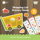 Shopping List Grocery Game, Pretend Play, Supermarket Dram
