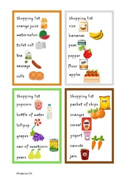 Shopping Games - Shopping List