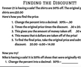 Shopping Math - Finding a Discount - Special Education Con