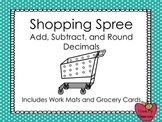 Add, Subtract, and Round Decimals Activity Cards {Shopping Spree}