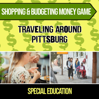Preview of Shopping & Budgeting Money Game (Traveling Around Pittsburgh)