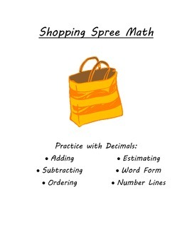 Preview of Shopping Spree Math: A Decimal Activity