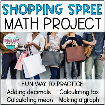 Preview of Shopping Spree Math Decimals Project