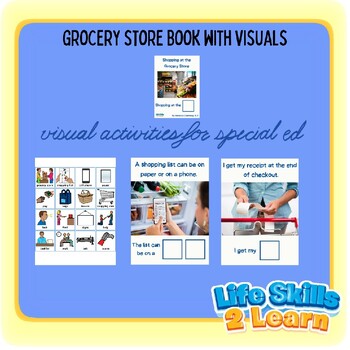 Preview of Interactive Grocery Store Book with Visuals