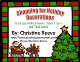 Shopping for Holiday Decorations: Money Skills (autism; sp
