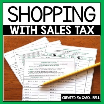 Preview of Sales Tax Worksheets