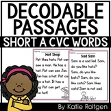 Short A CVC Decodable Passages for Kindergarten - Science 