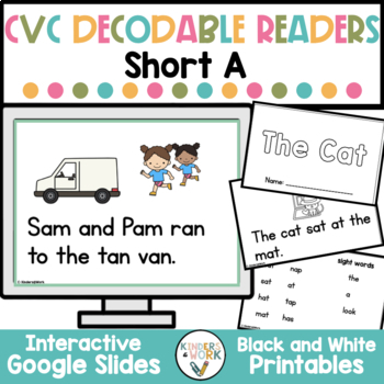 Preview of Short A CVC Decodable + Sight Word Books | Emergent Readers