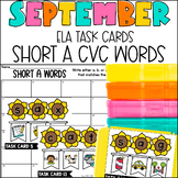 Short A CVC Decode & Read Task Card Activity September Centers
