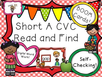 Preview of Short A CVC Read & Click Boom Task Cards!