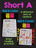 Short A CVC Words Roll Literacy Centers (Short Vowel Games)
