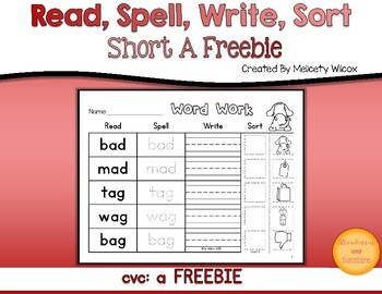 Preview of Short A Cut and Paste Phonics Activities Worksheet