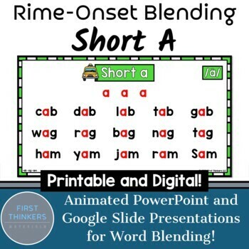 Preview of Short A Daily Phonics Practice Blending Slides | Digital Resources FREE