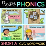 Short A Digital Phonics Activities CVC | Google Slides, Po