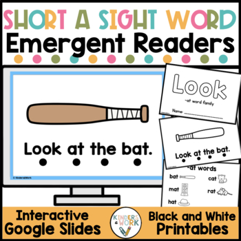Preview of Short A CVC Word Emergent Reader | Sight Word Sentences Digital + Printable
