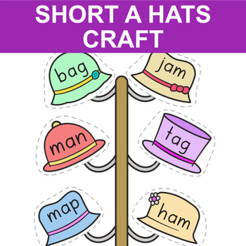 Preview of Short A Hat Rack Craft
