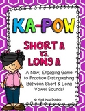 Short A Long A Literacy Center Game