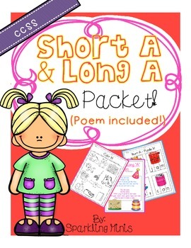 Preview of Short A Long A Packet (Poem Included!)