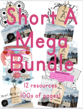 Preview of Short A Mega Bundle Reading Comprehension Passages, Puzzles, Coloring, Games