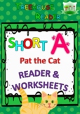 Short Vowel A Reader & Worksheets & Flashcards: Pat the Cat