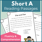Short A Reading Passages for Fluency with Comprehension Questions