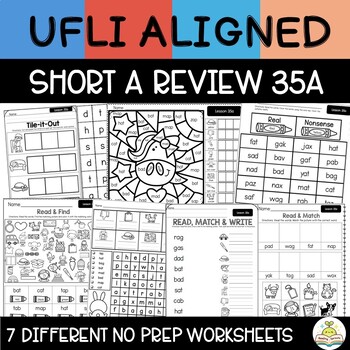 Preview of FREE UFLI Foundations Aligned Lesson 35a Short A CVC Review Worksheets 1st Grade