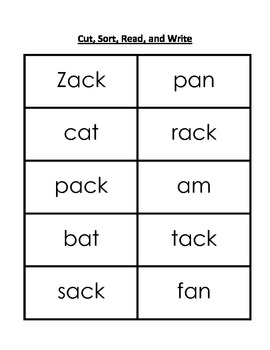 Short A Vowel Activities by Kelly Hardwicke | Teachers Pay Teachers