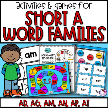 Preview of CVC Word Families | Short A | Word Family Sort | Phonics Games | Digital