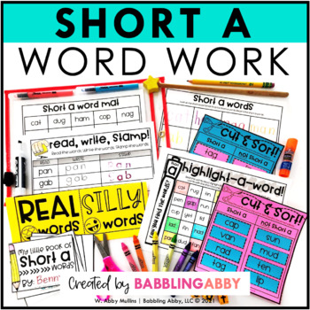 Preview of Short Vowel A Word Work Activities Science of Reading and Literacy Centers