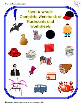 Preview of Short A Words: Complete Workbook for Worksheets and Flashcards