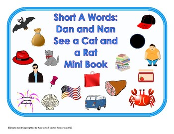 Preview of Short A Words: Dan and Nan See a Cat and a Rat Mini-Book