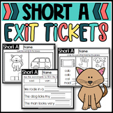 Short A Words Exit Slips Exit Tickets Assessment Quick Check