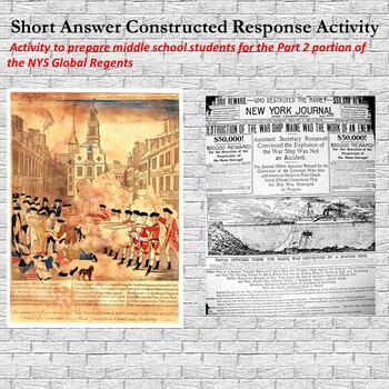 Preview of Short Answer Constructed Response Activity