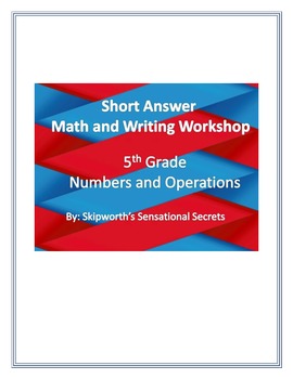 Preview of Short Answer Math and Writing Cards for Math workshops/ centers