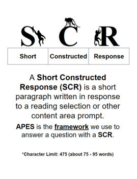 Preview of Short Constructed Response & Extended Constructed Response Posters (STAAR)