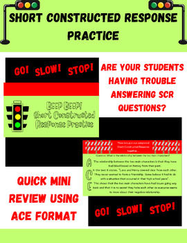 Preview of Short Constructed Response Mini Review/Practice