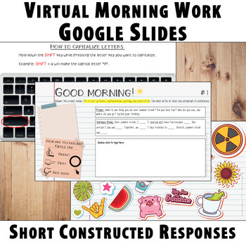 Preview of Short Constructed Response Prompts SCR Practice Digital Morning Work STAAR