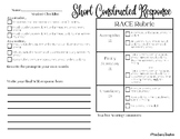 Short Constructed Response Quick and Easy Activity with Rubric