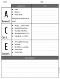 Short Constructed Response Writing Template (ACE)