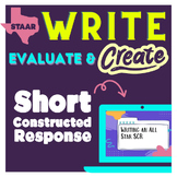 Short Constructed Response Writing for STAAR - Test Prep f