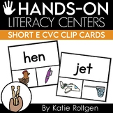 Short E CVC Word Clip Cards - Literacy Centers for Kindergarten