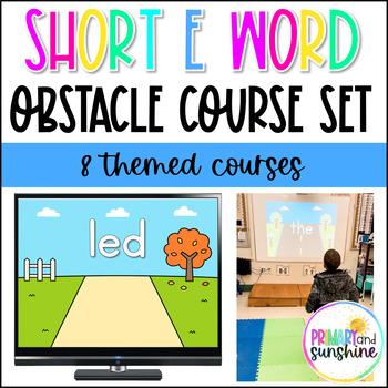 Preview of Short E CVC Word Obstacle Courses