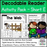 Decodable Reader Kindergarten | Short E | Fluency/Word Wor