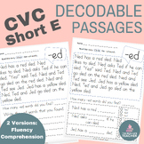 Short E Decodable Reading Passages | CVC Word Family Fluen