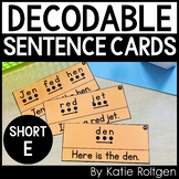 Short E Decodable Sentence Cards